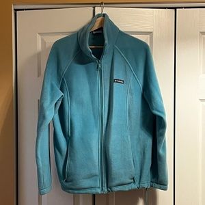 Columbia women’s aqua blue fleece jacket - XXL